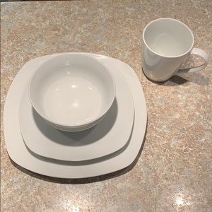 White Dinning set of 4